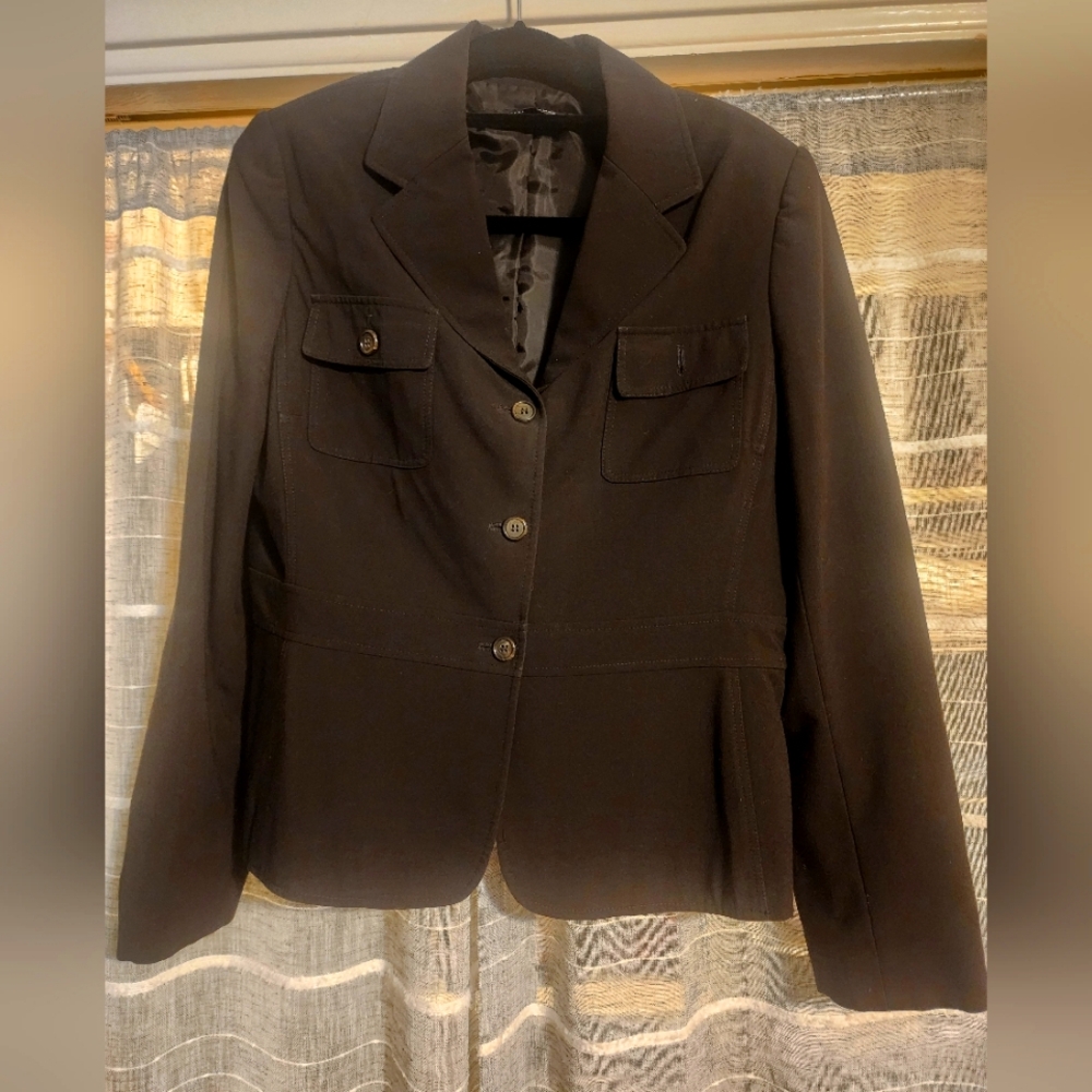 Isabella Demarco Black Jacket by Tahari Levine Sz 14 Flattering Fit